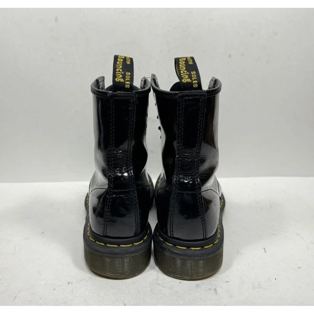 Doc Dr. Martens 1460 Patent‎ Leather Women's 7 8-Eye Boots Black 11821